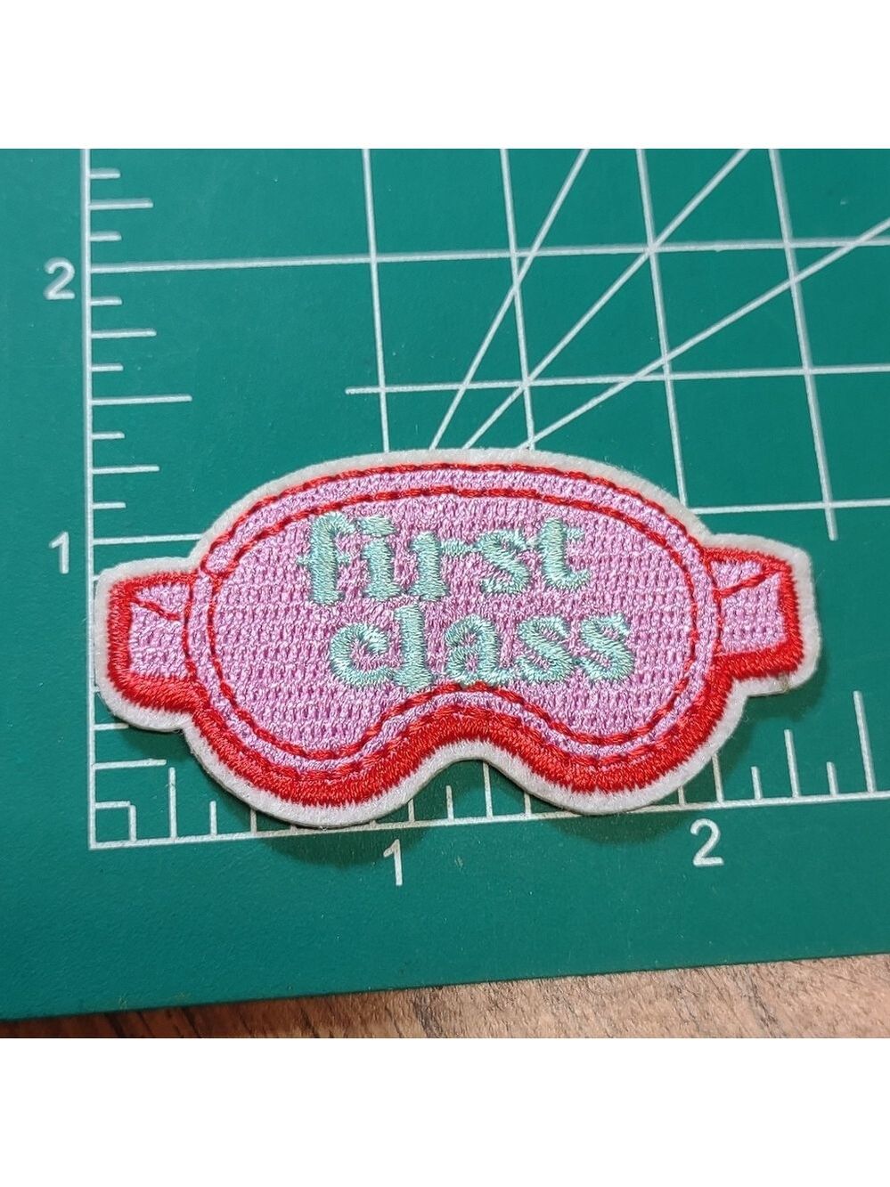 🆓 Free W/Purchase Eye Mask Pink and Red 'First Class' Patch